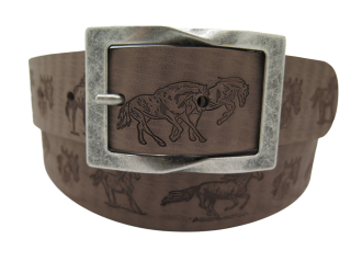 Ledergurt Branding Pferd 40mm (11072/72-40)